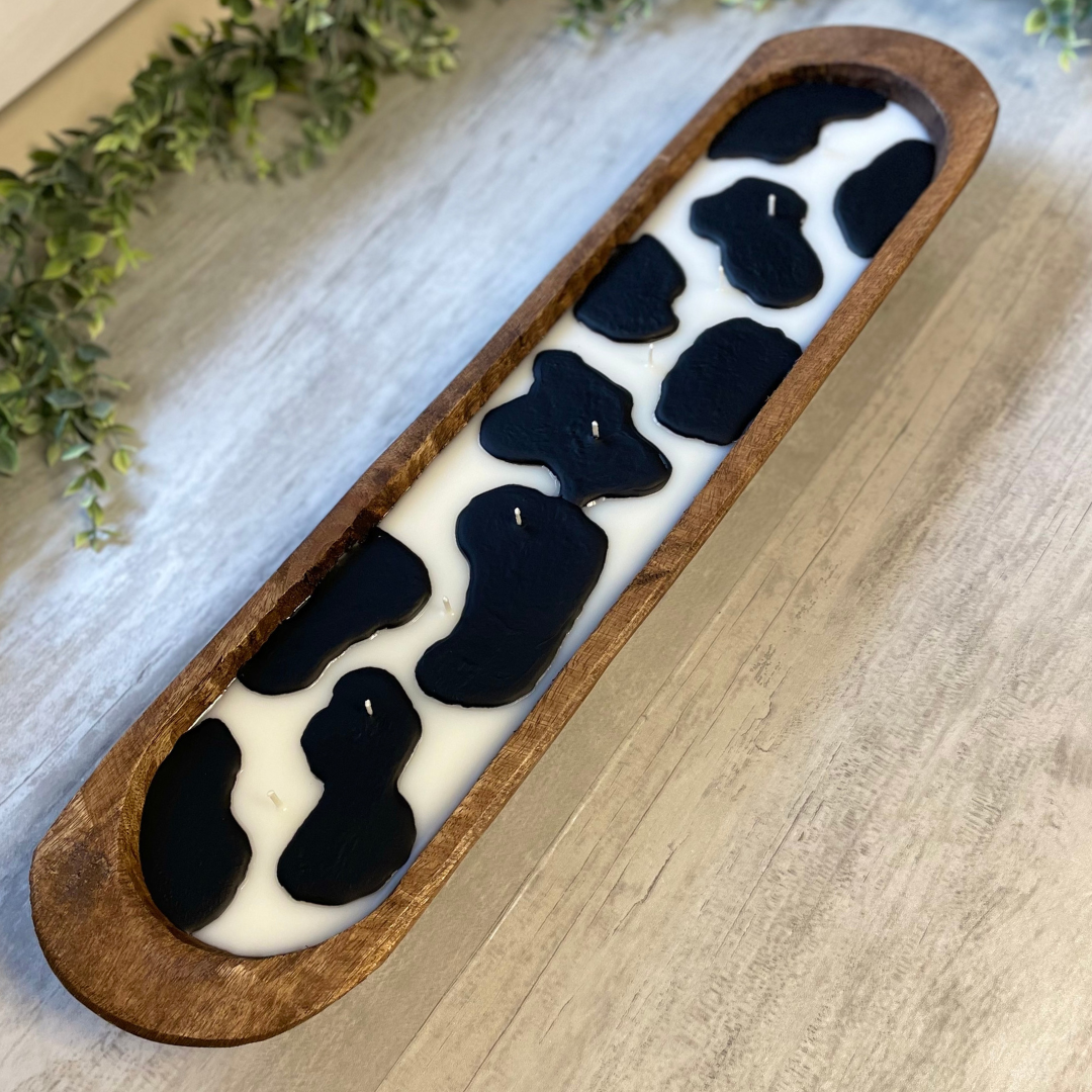 **PRE-ORDER** Cow Print Big Ole Dough Bowl Candle